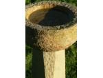 Carved Stone Birdbath
