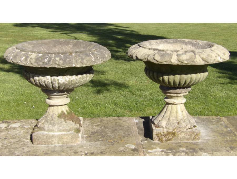 Antique Stone Urns (Pair)