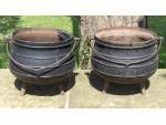 Two Old Cast Iron Pots