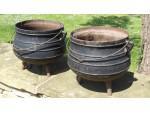 Two Old Cast Iron Pots