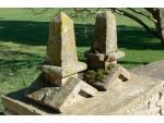 Pair of Salvaged Stone Obelisks