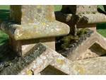 Pair of Salvaged Stone Obelisks