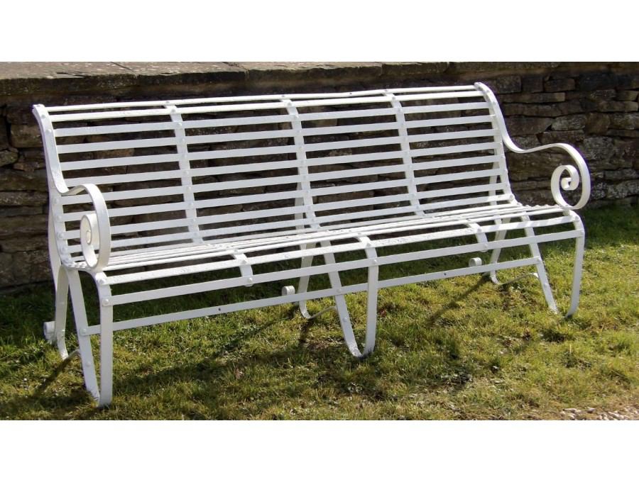 Antique Wrought-Iron Garden Bench