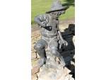 Weathered bronze Statue of a Boy Fishing