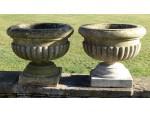 Pair Antique Stone Urns