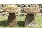 Pair of Old Staddle Stones