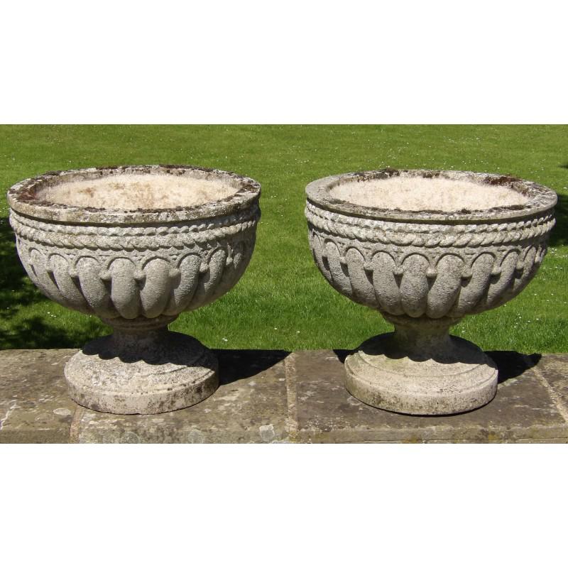 Pair Stone UrnsStone Garden UrnsHolloways Garden Ornaments