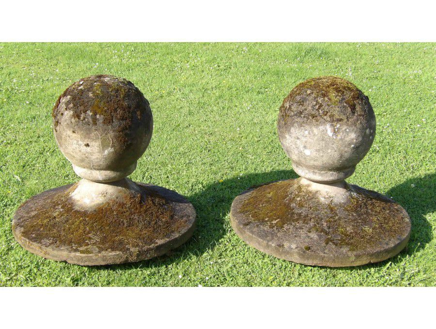 Pair Of Old Finials