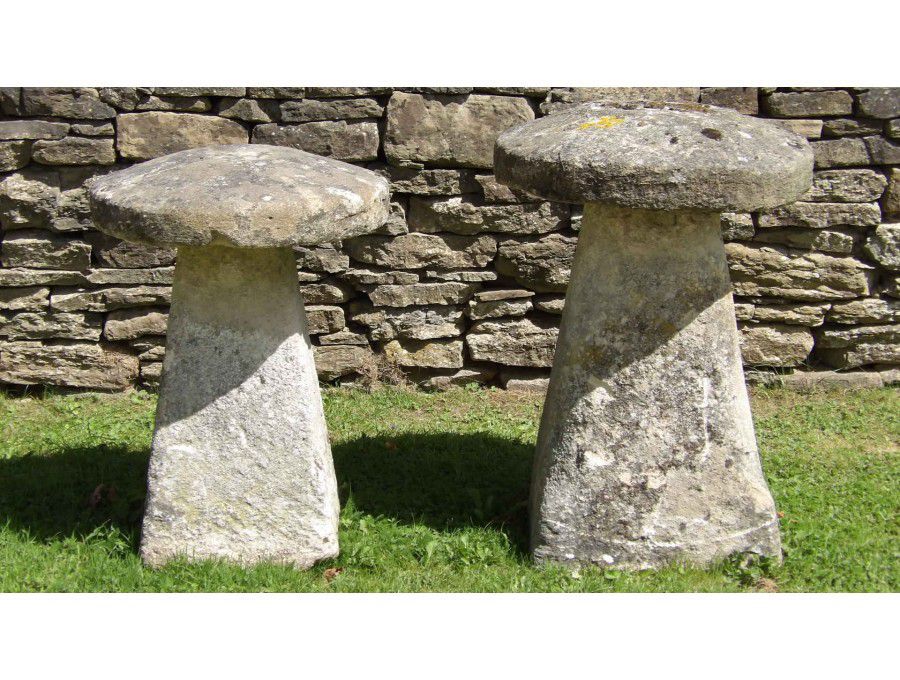 Two Old Staddle Stones