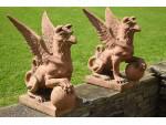 Pair of Terracotta Griffins