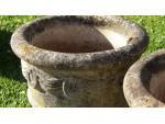 Pair of Weathered Stone Planters