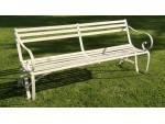 Antique wrought iron garden bench