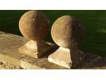 Pair of sandstone finials