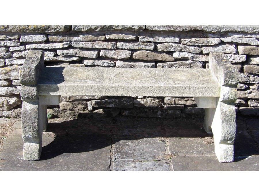 Antique limestone bench