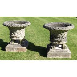 Pair Large Garden Planters | Holloways Garden Antiques and Ornaments
