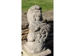 Pair of composition stone lions