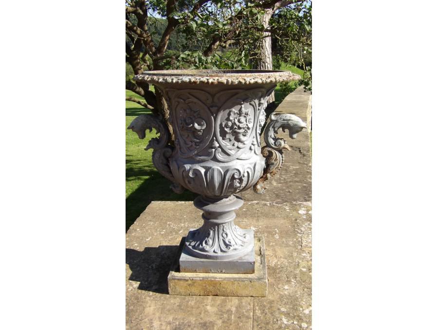 Antique cast-iron urn