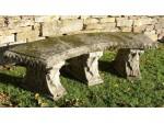 Weathered Curved Garden Seat