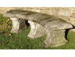 Weathered Curved Garden Seat