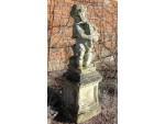 Antique Stone Statue of a Piper