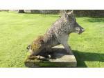 Weathered Statue of a Boar