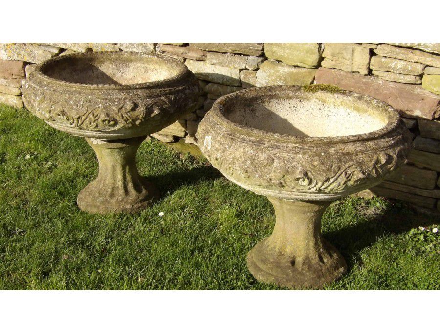 Pair of Vintage Garden Urns