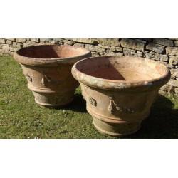 A Pair of Vintage Terracotta Planters