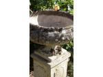 A Weathered Garden Urn on Plinth