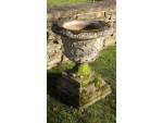Weathered Stone Garden Urn
