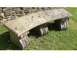 A Vintage Curved Garden Seat
