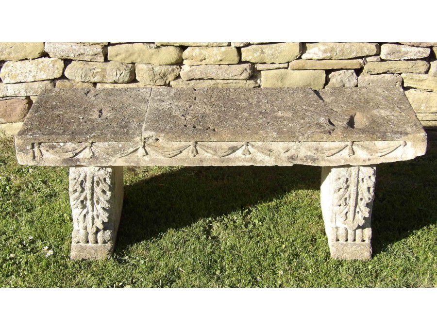 Antique Stone Garden Seat