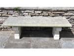 A Carved Limestone Garden Bench