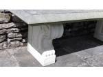 A Carved Limestone Garden Bench