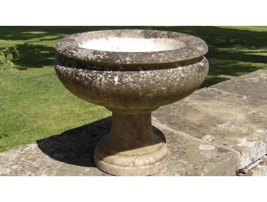 An Antique Marble Birdbath