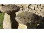 Two Limestone Staddle Stones