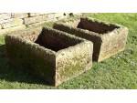 Pair of Carved Stone Troughs