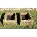 Pair of Carved Stone Troughs