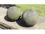 Pair of Salvaged Stone Balls