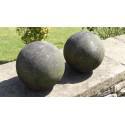 Pair of Salvaged Stone Balls