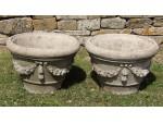 Pair of Weathered Garden Planters