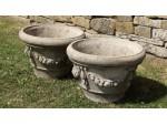Pair of Weathered Garden Planters