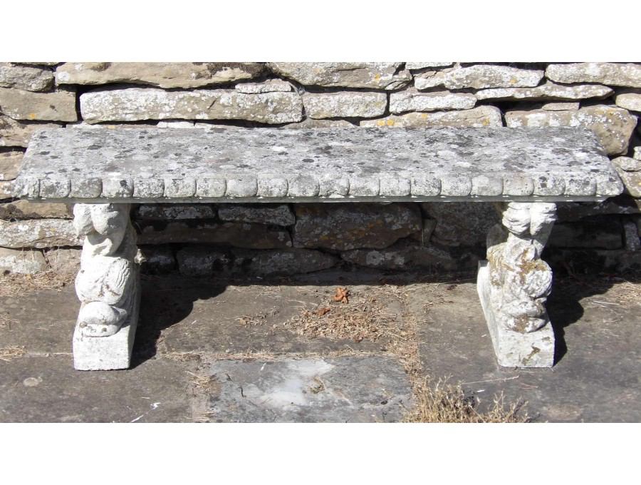 Vintage Stone Garden Seat