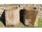 Pair of Stone Corner Troughs