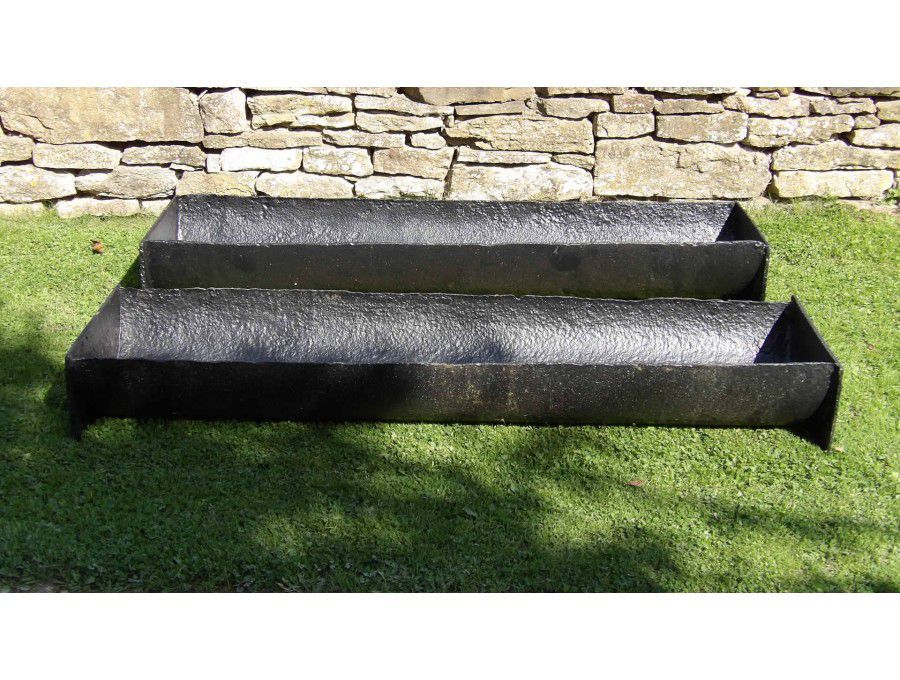 Pair of Large Iron Troughs