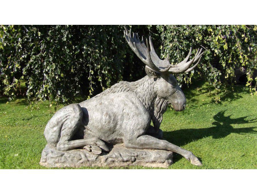 Large Bronze Statue of a Moose