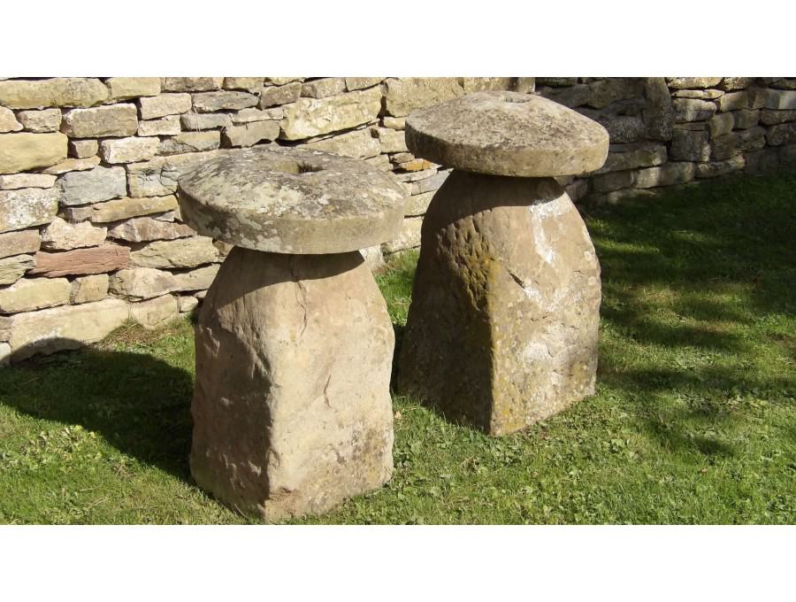 Two Old Staddle Stones