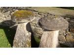 Two Similar Antique Staddlestones