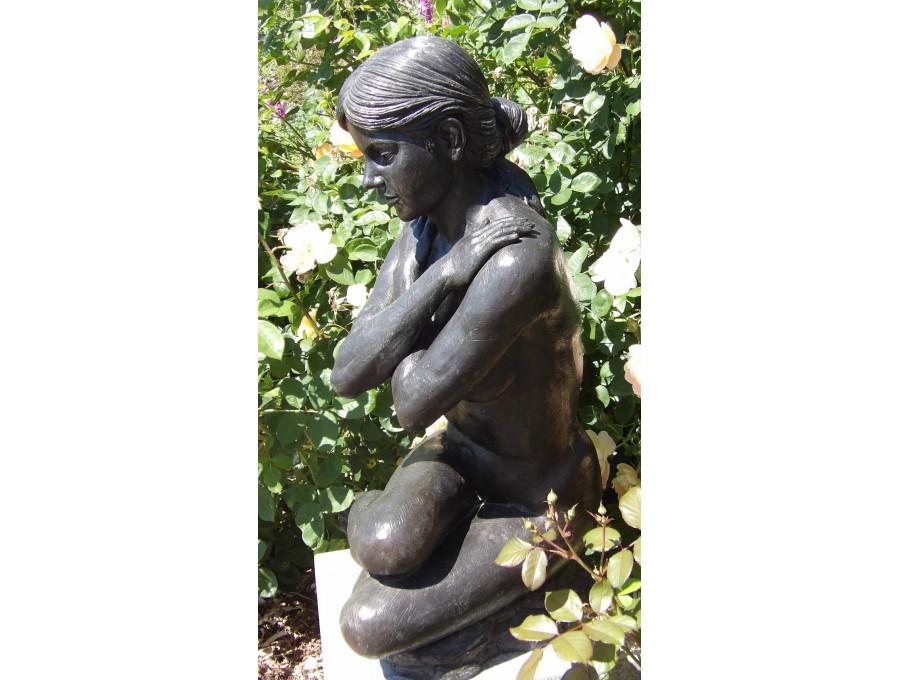 Bronze Garden Statue of a Girl