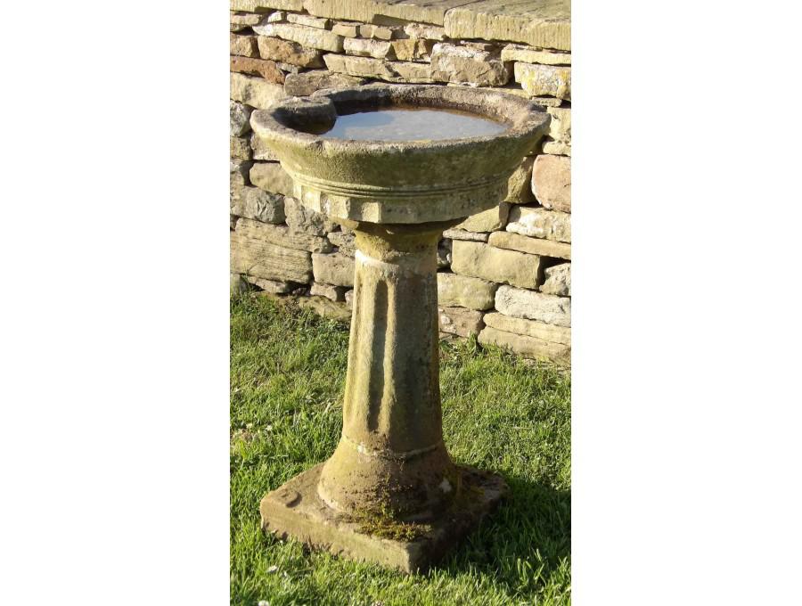 Antique garden birdbath 