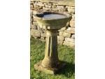 Antique garden birdbath 
